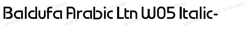 Baldufa Arabic Ltn W05 Italic字体转换